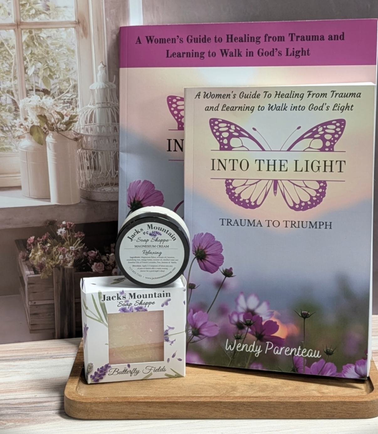 Gift Box #3   Book, Workbook, Butterfly Fields Luxurious Soap bar and Magnesium Relaxing Cream